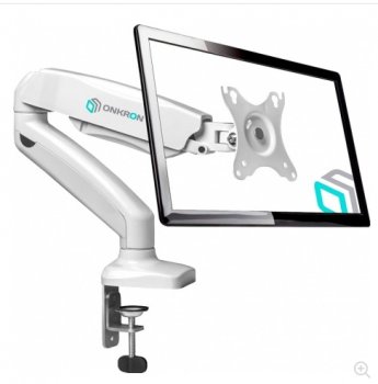 Кронштейн для мониторов Onkron G80W белый 13"-32" макс.8кг настольный поворот и наклон верт.перемещ.