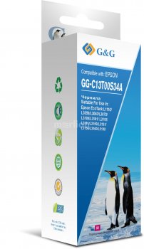 Чернила G&G GG-C13T00S34A 103M пурпурный 70мл для Epson L1110, L3151, L3100, L3101, L3110, L3150