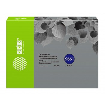 Картридж CACTUS CS-EPT9661 для Epson WorkForce Pro WF-M5299DW/M5799DWF, черный (795мл)
