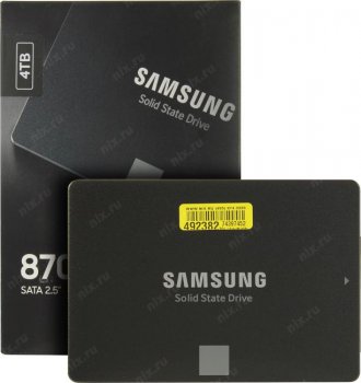 Твердотельный накопитель (SSD) 4 Tb SATA 6Gb/s Samsung 870 EVO <MZ-77E4T0B(W/EU)> (RTL) 2.5" V-NAND 3bit-MLC