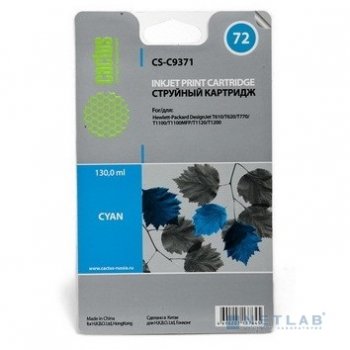 Картридж Cactus CS-C9371 фото голубой для HP DJ T610/T620/T770/T1100/T1100/T1120/T1200 (130