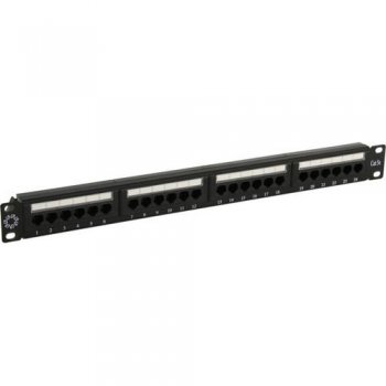 Patch Panel 19" 1U UTP 24 port кат.5e 5bites <PPU55-07>разъём KRONE&110  (dual  IDC)