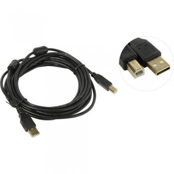 Кабель 5bites <UC5010-050A> USB 2.0 A-->B 5м 2 фильтра