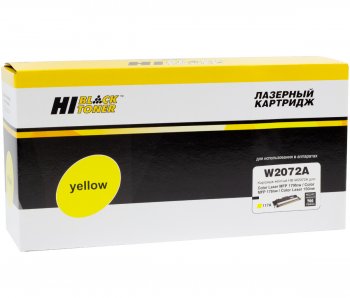 Картридж Hi-Black (HB-W2072A) для HP CL 150a/150nw/MFP178nw/179fnw, 117A, Y, 0,7K б/ч (аналог HB-W2072A-NC)