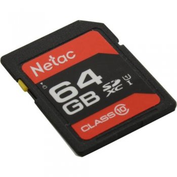 Карта памяти Netac <NT02P600STN-064G-R> SDXC Memory Card 64Gb UHS-I U1