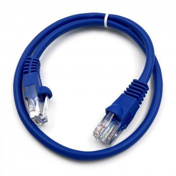 Кабель UTP Buro 4 пары cat5E CCA molded 0.5м голубой RJ-45 (m)-RJ-45 (m)