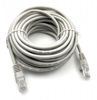 Кабель UTP Buro UTP-5E-10M-G UTP 4 пары cat.5E CCA molded 10м серый RJ-45 (m)-RJ-45 (m)