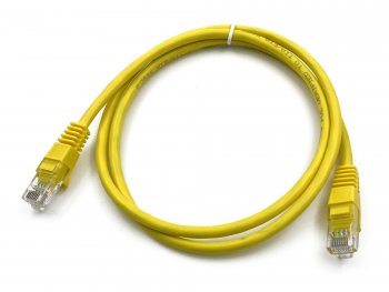 Кабель UTP Buro UTP-5E-1M-Y UTP 4 пары cat5E CCA molded 1м желтый RJ-45 (m)-RJ-45 (m)