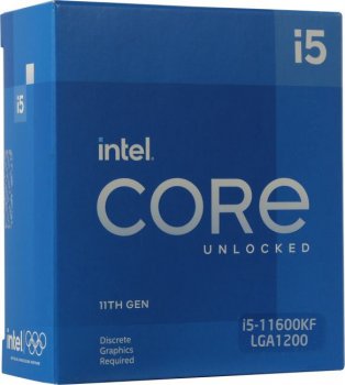 Процессор Intel Core i5-11600KF BOX (без кулера) 3.9 GHz/6core/3+12Mb/125W/8 GT/s LGA1200