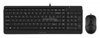 Комплект клавиатура + мышь A4Tech Fstyler F1512 Black (Кл-ра, USB,+Мышь,3кн, Roll, USB)