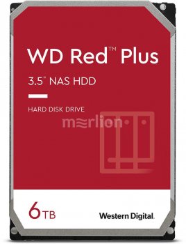 Жесткий диск 6 Тб SATA 6Гб/s Western Digital Red Plus <WD60EFZX> 3.5" 5640rpm 128Mb
