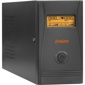 Источник бесперебойного питания Exegate EP285478RUS ExeGate Power Smart ULB-850.LCD.AVR.EURO.RJ.USB <850VA/480W, LCD, AVR, 2 евророзетки, RJ45/11, USB