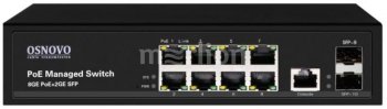 Коммутатор Osnovo SW-80802/L(150W) (L2) 8x1Гбит/с 2SFP 8PoE+ 150W управляемый
