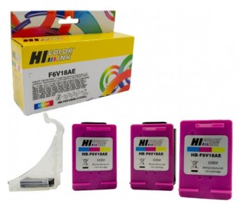 Картридж Hi-Black (HB-F6V18AE) для HP DJ 2130, №123XL, Tricolor