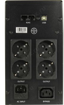 Источник бесперебойного питания 1200VA CROWN Micro <CMU-SP1200 EURO LCD USB> защита телефонной линии/RJ-45, USB, LCD