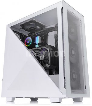 Корпус Thermaltake Divider 300 TG белый без БП ATX 2x120mm 2xUSB3.0 1xUSB3.1 audio front door bott PSU
