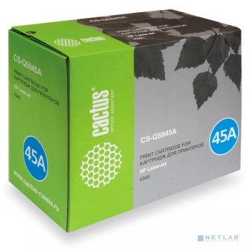 Картридж Cactus CS-Q5945A Q5945A черный (18000стр.) для HP LJ 4345/4349