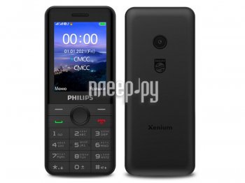 Мобильный телефон Philips E172 Xenium черный моноблок 2Sim 2.4" 240x320 0.3Mpix GSM900/1800 GSM1900 MP3 FM microSD max16Gb