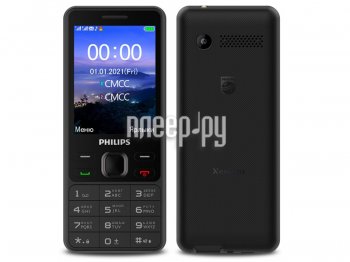 Мобильный телефон Philips E185 Xenium 32Mb черный моноблок 2Sim 2.8" 240x320 0.3Mpix GSM900/1800 GSM1900 MP3 FM microSD max16Gb