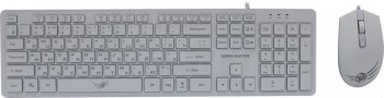 Комплект клавиатура + мышь Dialog Gan-Kata KMGK-1707U <White> (Кл-ра, USB+Мышь 4кн, Roll, USB)