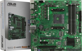 Материнская плата ASUS PRO B550M-C/CSM (RTL) AM4 <B550> PCI-E HDMI+2xDP GbLAN SATA MicroATX 4DDR4