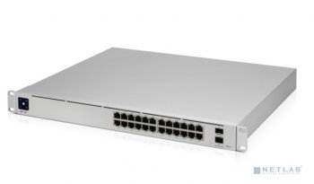 Коммутатор UBIQUITI USW-Pro-24-POE UniFi Pro 24 PoE PoE- в стойку, 24х 1G RJ45, 2х 10G SFP+, раздача 400 Вт