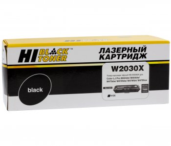 Картридж Hi-Black W2030X (HB-W2030X) для HP Color LaserJet Pro M454dn/M479dw, №415X, Bk, 7,5K, БЕЗ ЧИПА