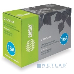 Картридж Cactus Q7516A Cactus CS-Q7516AR для HP LaserJet 5200/5200N/5200L черный 12000 стр., ВОССТАН.