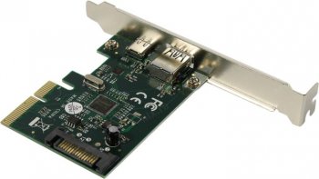 Контроллер Orient AM-31U2PE-AC (RTL) PCI-Ex4, USB3.1-C 1port-ext, USB3.0 1port-ext