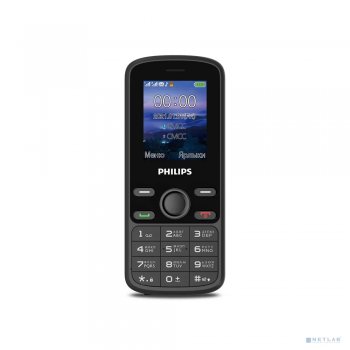 Мобильный телефон Philips Xenium E111 Black (DualBand, 1.77" 160x128, GSM+BT, microSD, 68г)