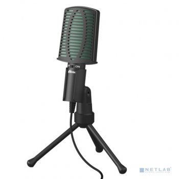 Микрофон RITMIX RDM-126 Black-Green {(0dB=1V / Pa на 1kHz), 50Hz-16kHz, ?2.2 k?, 3,5 мм, 1,8 м}