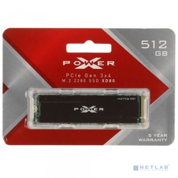 Твердотельный накопитель (SSD) Silicon Power PCIe 3.0 x4 512GB SP512GBP34XD8005 XD80 M.2 2280