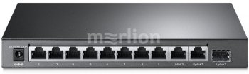 Коммутатор TP-Link TL-SL1311MP 8x100Мбит/с 2x1Гбит/с 1SFP 8PoE+ 124W неуправляемый