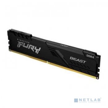 Оперативная память 16Gb 3600MHz Kingston KF436C18BB/16 Fury Beast Black RTL Gaming PC4-28800 CL18 DIMM 288-pin 1.35В single rank с радиатором