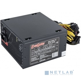 Блок питания Exegate EX221638RUS-S 500W Exegate 500NPXE(+PFC), ATX, black, 12cm fan, 24p+4p, 6/8p PCI-E, 4*SATA,3*IDE, FDD + кабель 220V с защитой от