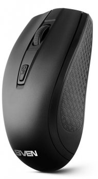 Мышь беспроводная SVEN Wireless Optical Mouse < RX-220 Wireless Black > (RTL) USB 4btn+Roll