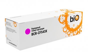Картридж Bion BCR-CF543X для HP Color Laserjet Pro M254/254DW/254NW/MFP M281CDW/281FDN/281FDW/280/280NW (2500 стр.),Пурпурный, с чипом