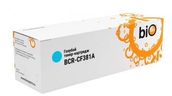 Картридж Bion BCR-CF381A для HP CLJ Pro MFP M476DW/476DN/476NW (2700 стр.), Голубой, с чипом