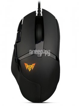 Мышь проводная Crown CMGM-901 черный, 4800 dpi, USB, кнопки - 8