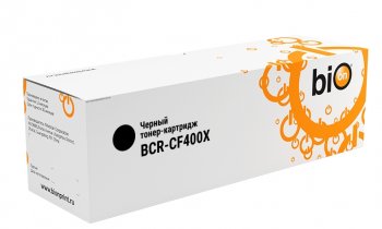 Картридж Bion BCR-CF400X для HP Color LaserJet Pro M252n/M252dn/MFP277dw/277n (2800 стр.), Черный, с чипом