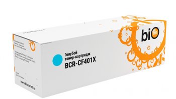 Картридж Bion BCR-CF401X для HPColor LaserJet Pro M252n/M252dn/MFP277dw/277n (2300 стр.),Голубой, с чипом