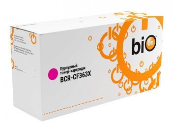 Картридж Bion BCR-CF363X для HP LaserJet Enterprise M552/M553/M577 (9500 стр.), Пурпурный, с чипом