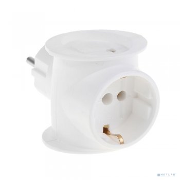 Разветвитель питания Perfeo сетевой разветвитель "RU POWER", PF_C3361 (3 гнезда, 16А, 1гн/з, 2гн/бз белый (3T1))