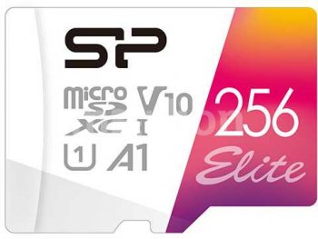 Карта памяти microSDXC Silicon Power 256GB SP256GBSTXBV1V20SP Elite + adapter