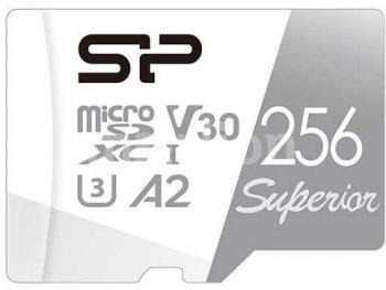 Карта памяти microSDXC Silicon Power 256GB SP256GBSTXDA2V20SP Superior + adapter