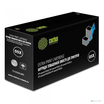 Картридж Cactus CS-CE505X-MPS черный (13000стр.) для HP LaserJet P2050 /P2055 /P2055D/ P205