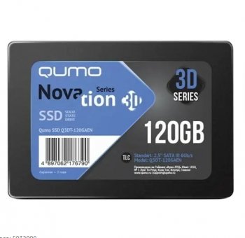 Твердотельный накопитель (SSD) 120 Gb SATA 6Gb/s QUMO Novation <Q3DT-120GSCY> 2.5" 3D TLC