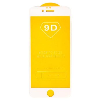 Стекло защитное 3D/5D/9D/11D на дисплей для iPhone 6, iPhone 6S, белый (без упаковки)