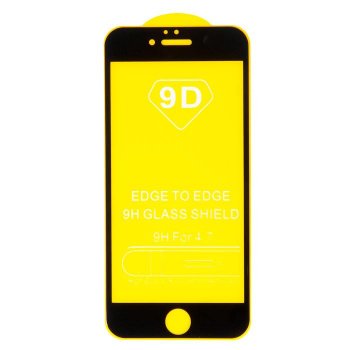 Защитное стекло для смартфона 3D/5D/9D/11D на Apple iPhone 6, iPhone 6S, черный (без упаковки)