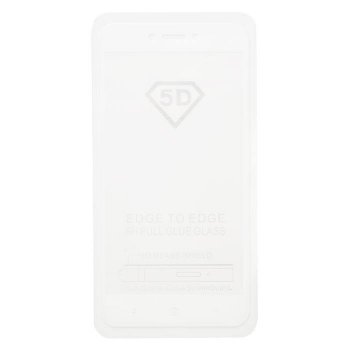 Стекло защитное c рамкой 3D/5D/9D для Xiaomi Redmi 5A, белый (без упаковки)